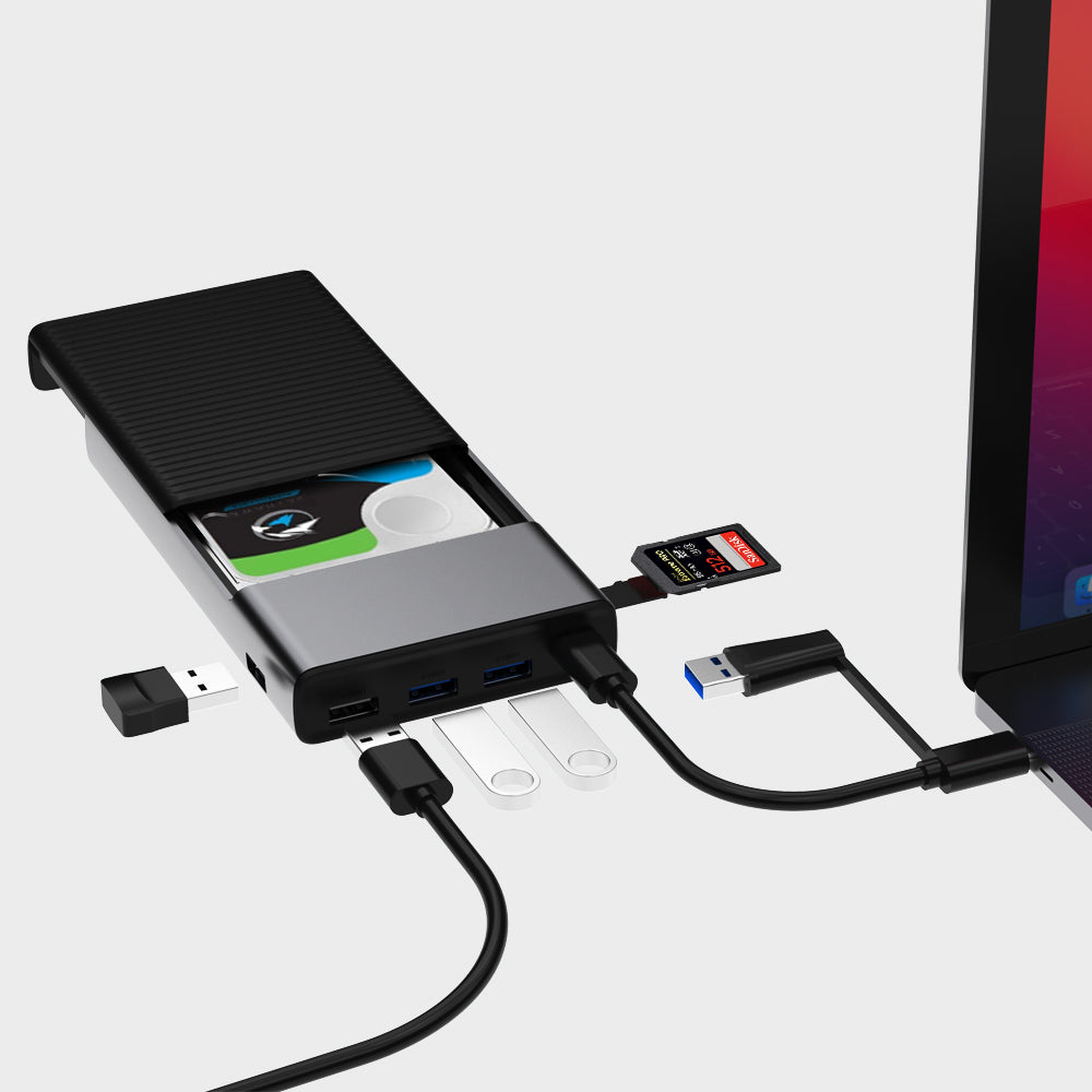 UH30 - USB C Hub with SSD Enclosure for Laptop – Qwiizlab