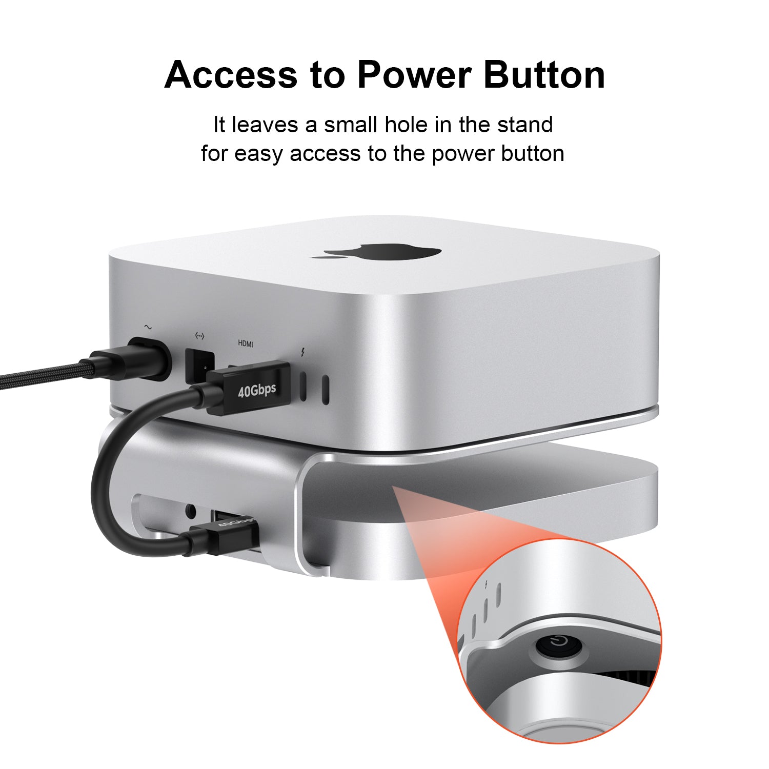 Mac mini M4 Stand & Hub with SSD Enclosure – Qwiizlab